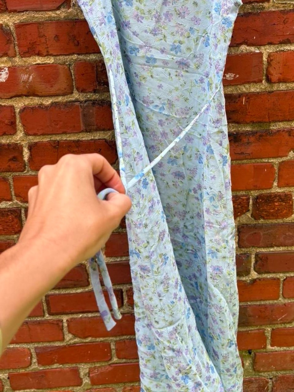 Vintage Y2K Limited Too blue floral midi dress ties in back‎ kids 12 women’s xs - Picture 3 of 8